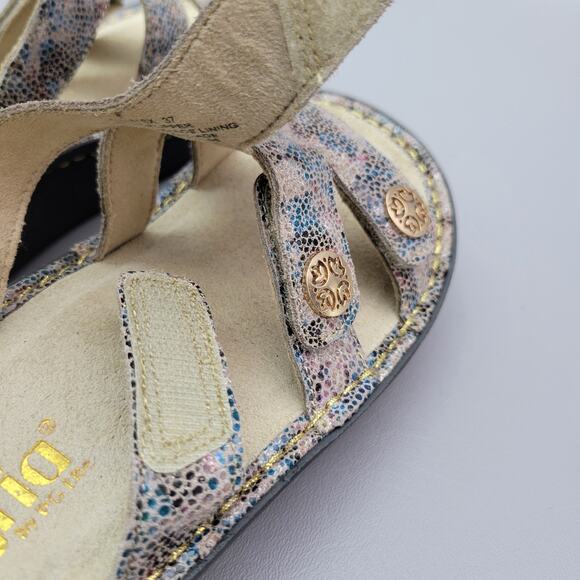 Alegria Venice Fawn Leather Slide Sandals Triple Strap Comfort Size 7 - 7.5 - Picture 11 of 13